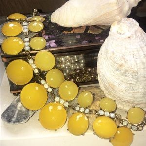Bold Yellow Statement Necklace